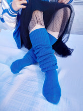 画像をギャラリービューアに読み込む, E.Gスミス カラールーズソックス 110cm丈 ブルー(青色) E.G.SMITH EGL500121