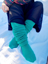 画像をギャラリービューアに読み込む, E.Gスミス カラールーズソックス 110cm丈 グリーン(緑色) E.G.SMITH EGL500121