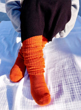 画像をギャラリービューアに読み込む, E.Gスミス カラールーズソックス 110cm丈 オレンジ(橙色) E.G.SMITH EGL500121