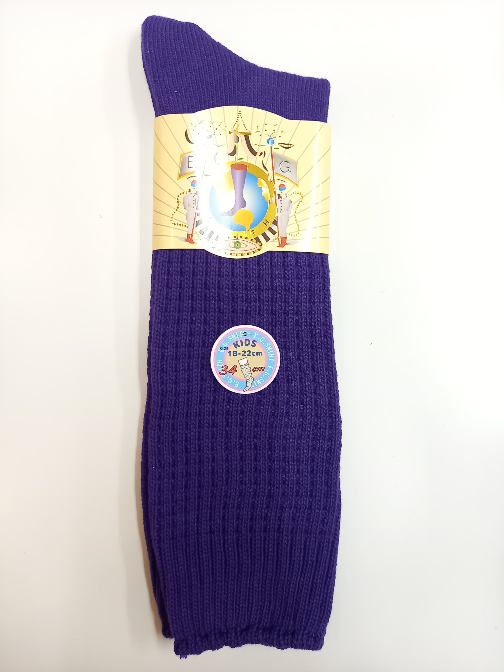 EG Smith スミス　ルーズソックス　スクールソックス　希少品 E.G.SMITH)復刻 ルーズソックス 90cm丈 23-27cm ホワイト 白