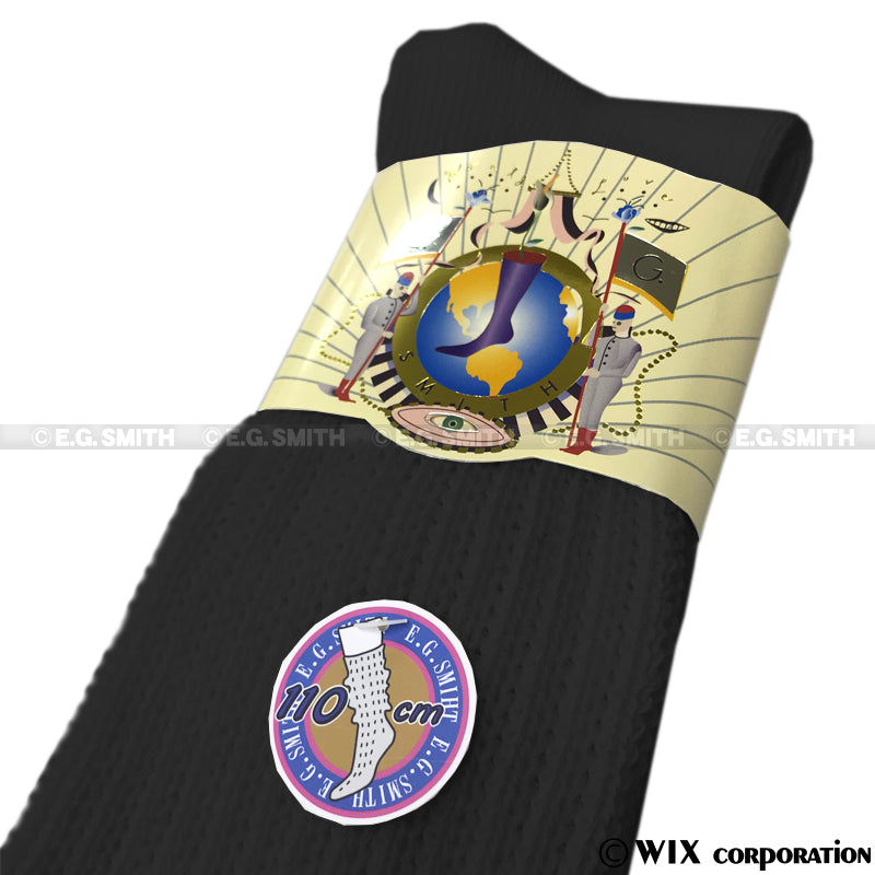 ★E.G.スミス★ルーズソックス☆リブ無し☆ブラック ルーズソックス】110cm 靴下 白 無地 制服 /E.G.スミス